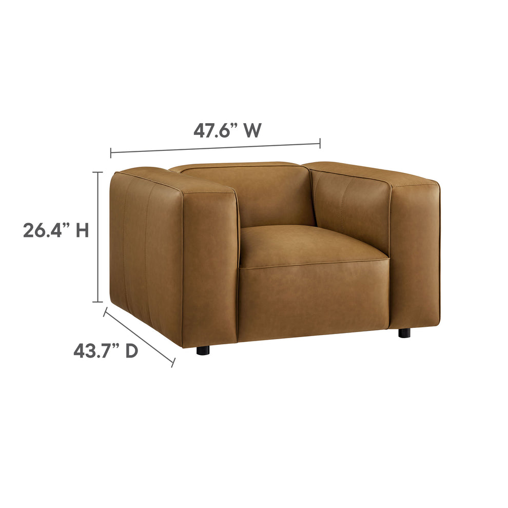 Auren Upholstered Vegan Leather Modular Armchair by Modway | Armchairs | Modishstore - 10