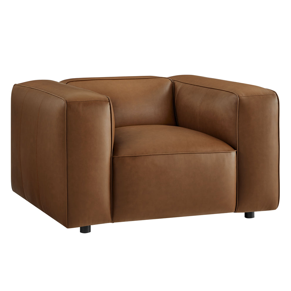 Auren Upholstered Vegan Leather Modular Armchair by Modway | Armchairs | Modishstore - 11