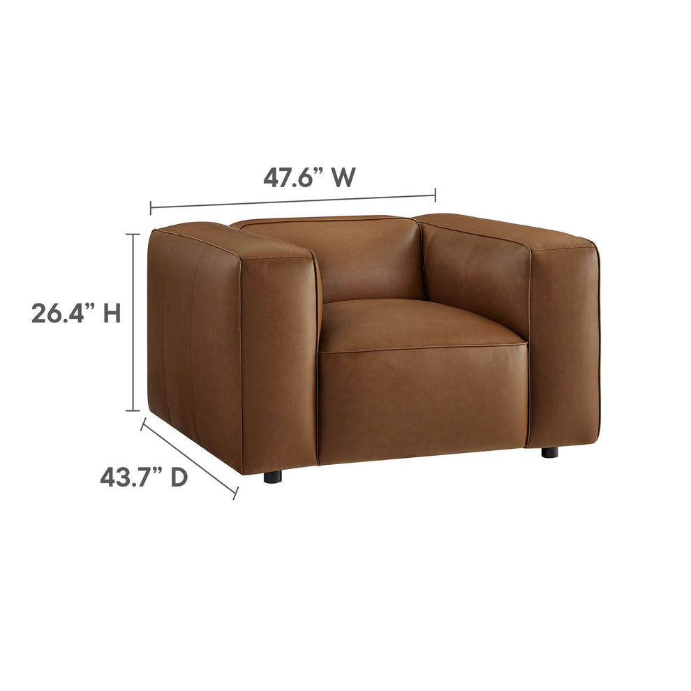 Auren Upholstered Vegan Leather Modular Armchair by Modway | Armchairs | Modishstore - 20