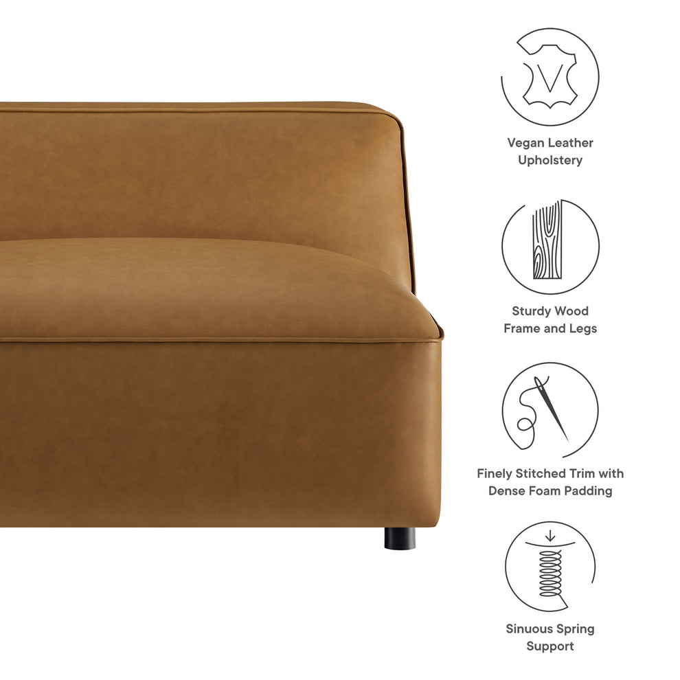 Auren Upholstered Vegan Leather Modular Armless Chair by Modway | Accent Chairs | Modishstore - 9