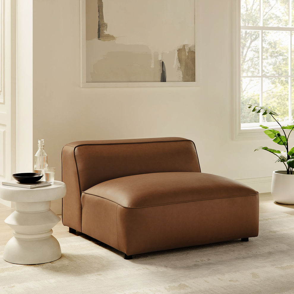 Auren Upholstered Vegan Leather Modular Armless Chair by Modway | Accent Chairs | Modishstore - 18