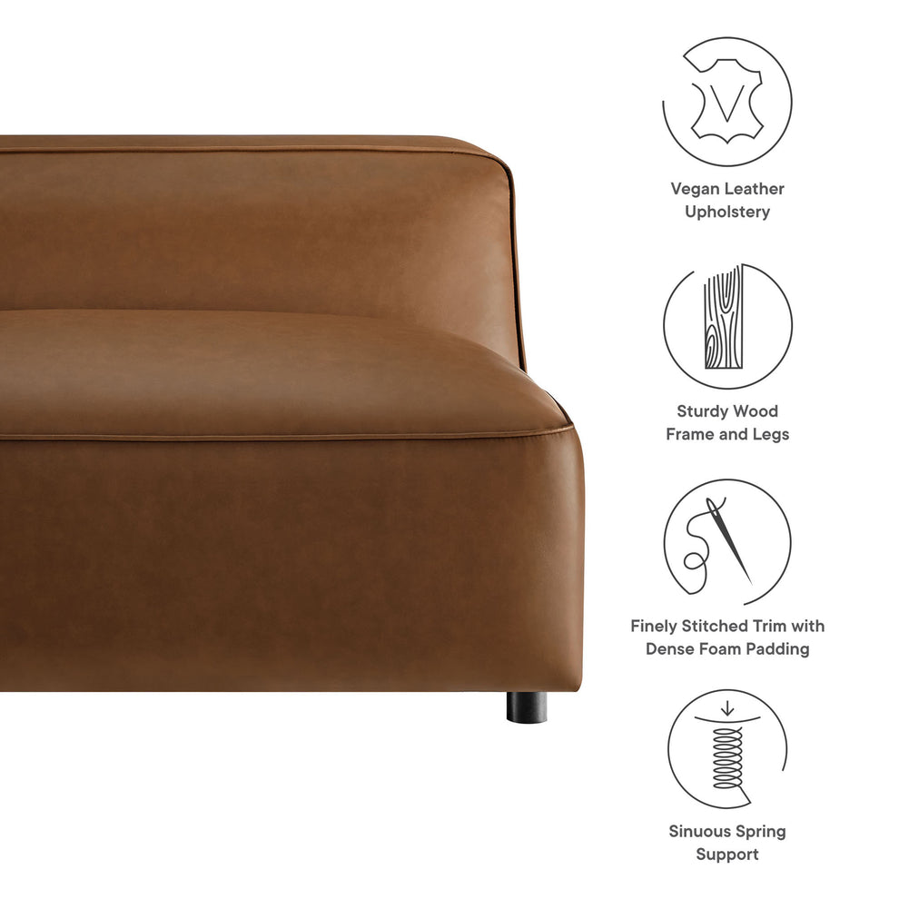 Auren Upholstered Vegan Leather Modular Armless Chair by Modway | Accent Chairs | Modishstore - 19