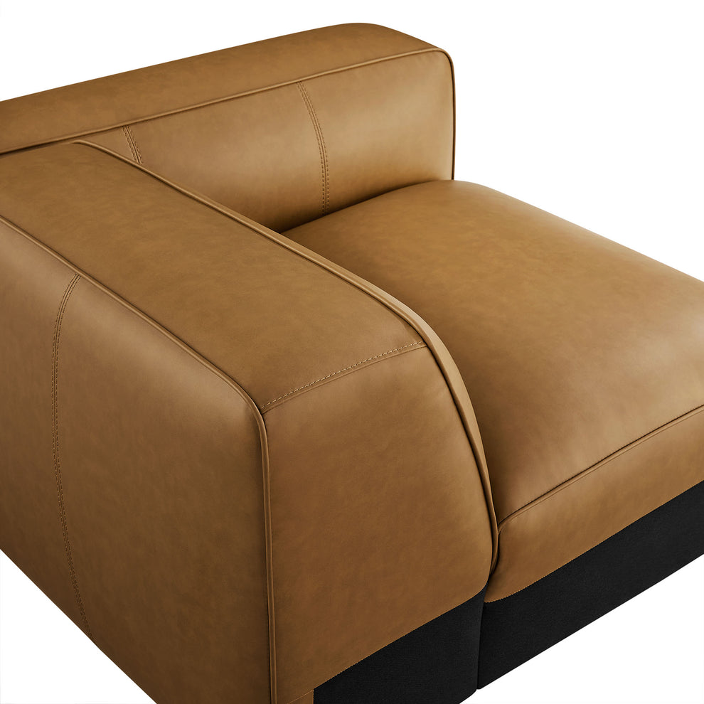Auren Upholstered Vegan Leather Modular Right Armchair by Modway | Armchairs | Modishstore - 5