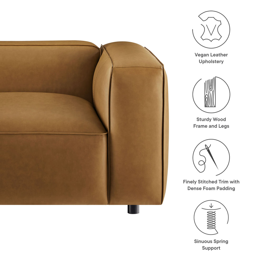 Auren Upholstered Vegan Leather Modular Right Armchair by Modway | Armchairs | Modishstore - 8
