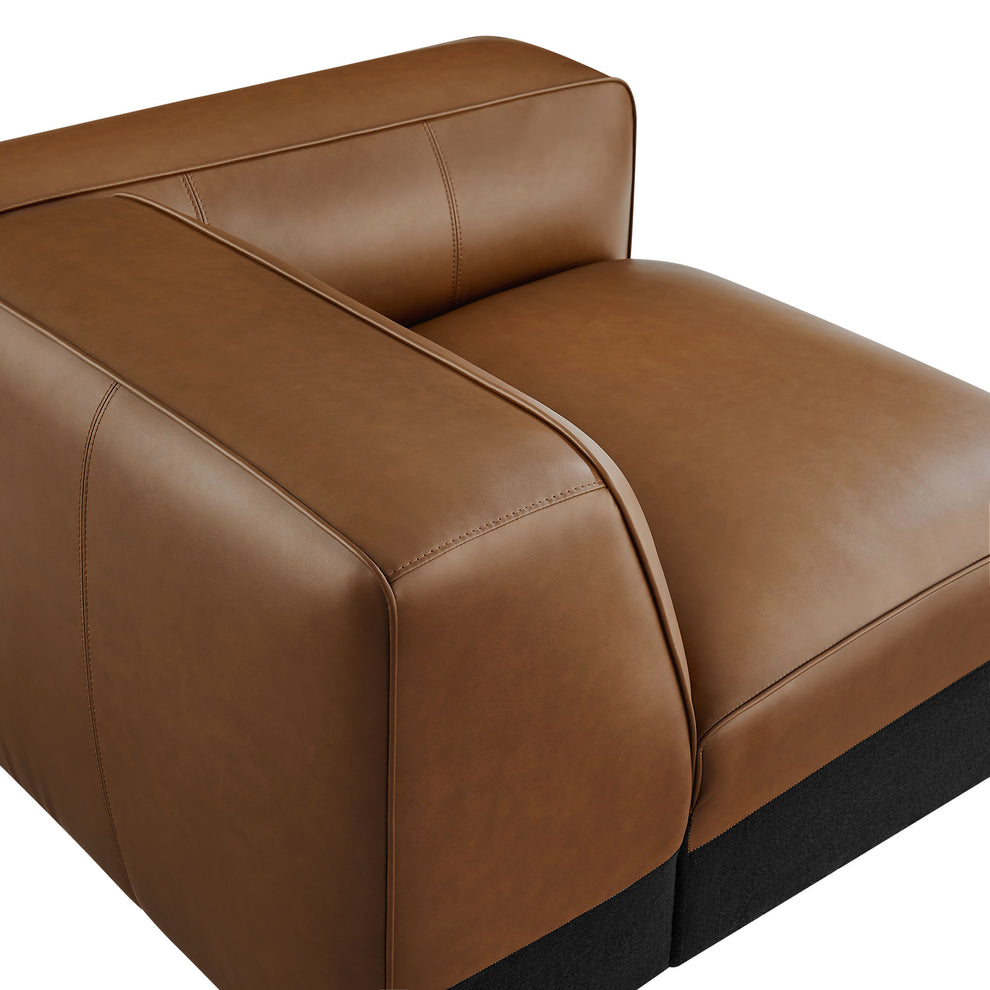 Auren Upholstered Vegan Leather Modular Right Armchair by Modway | Armchairs | Modishstore - 14