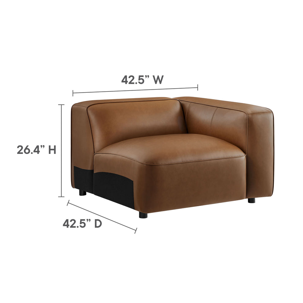 Auren Upholstered Vegan Leather Modular Right Armchair by Modway | Armchairs | Modishstore - 19