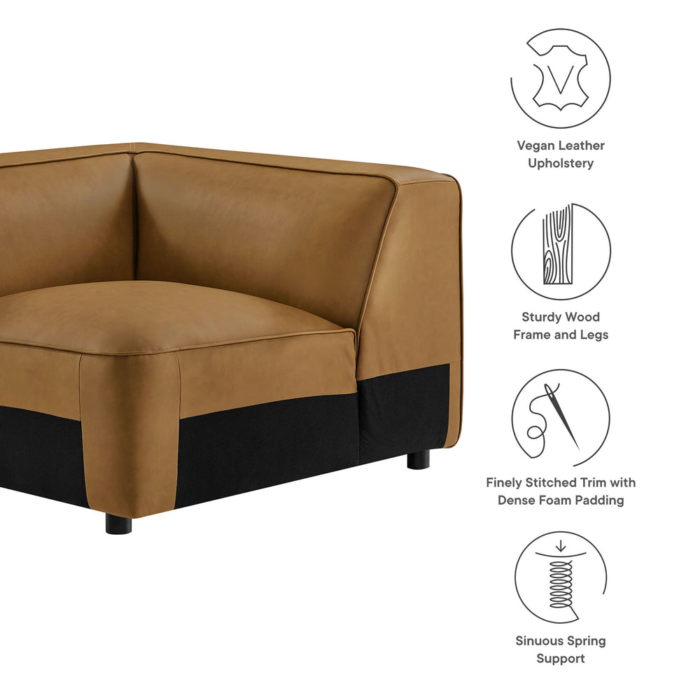Auren Upholstered Vegan Leather Modular Corner Chair by Modway | Side Chairs | Modishstore - 9