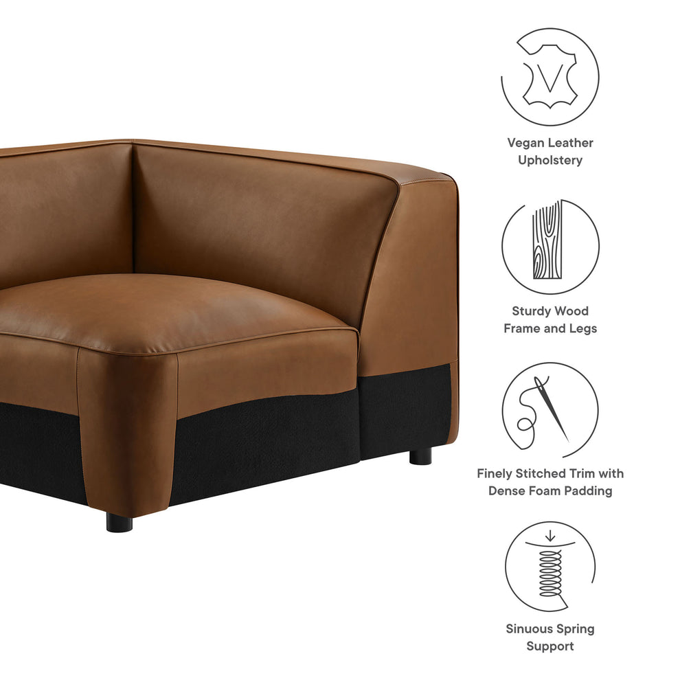 Auren Upholstered Vegan Leather Modular Corner Chair by Modway | Side Chairs | Modishstore - 19
