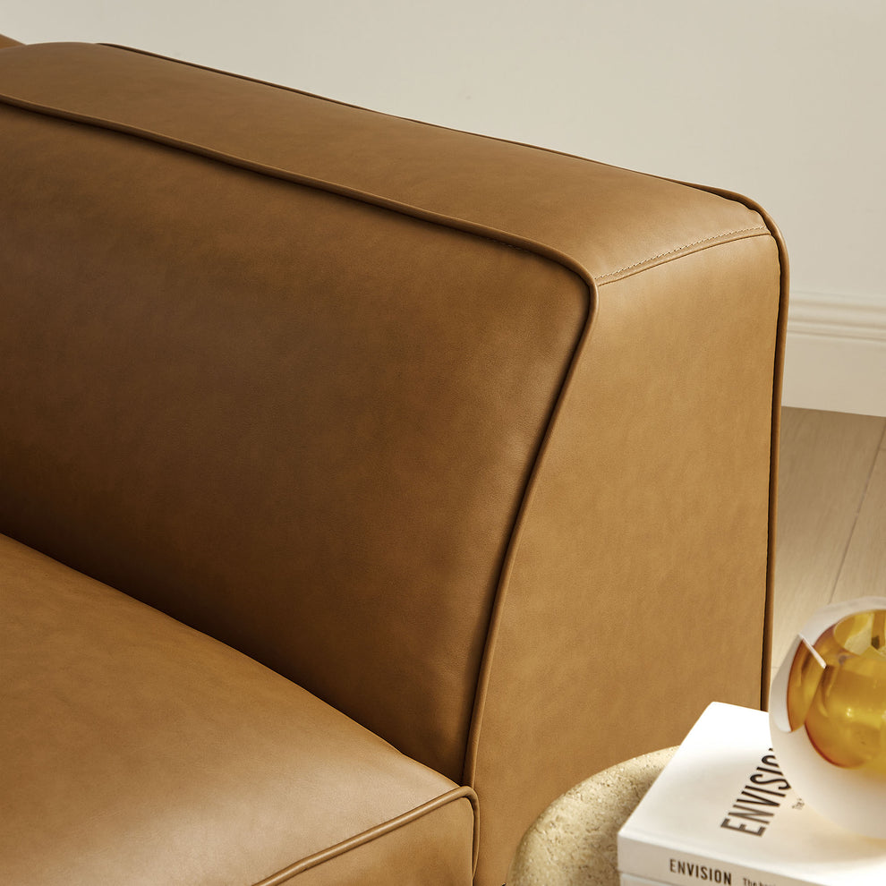 Auren Upholstered Vegan Leather Modular Left Armchair by Modway | Armchairs | Modishstore - 8