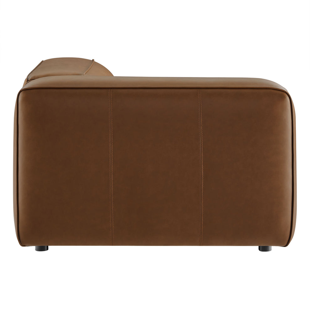 Auren Upholstered Vegan Leather Modular Left Armchair by Modway | Armchairs | Modishstore - 12