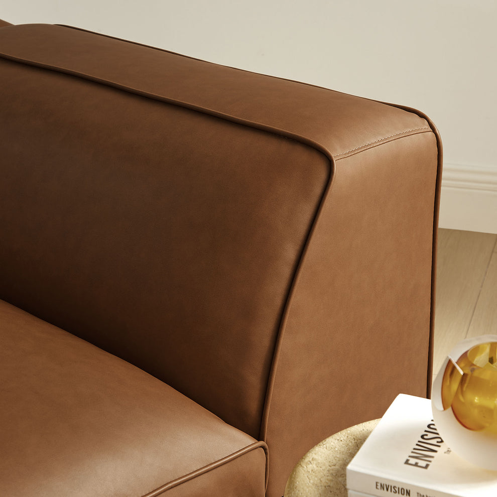 Auren Upholstered Vegan Leather Modular Left Armchair by Modway | Armchairs | Modishstore - 17