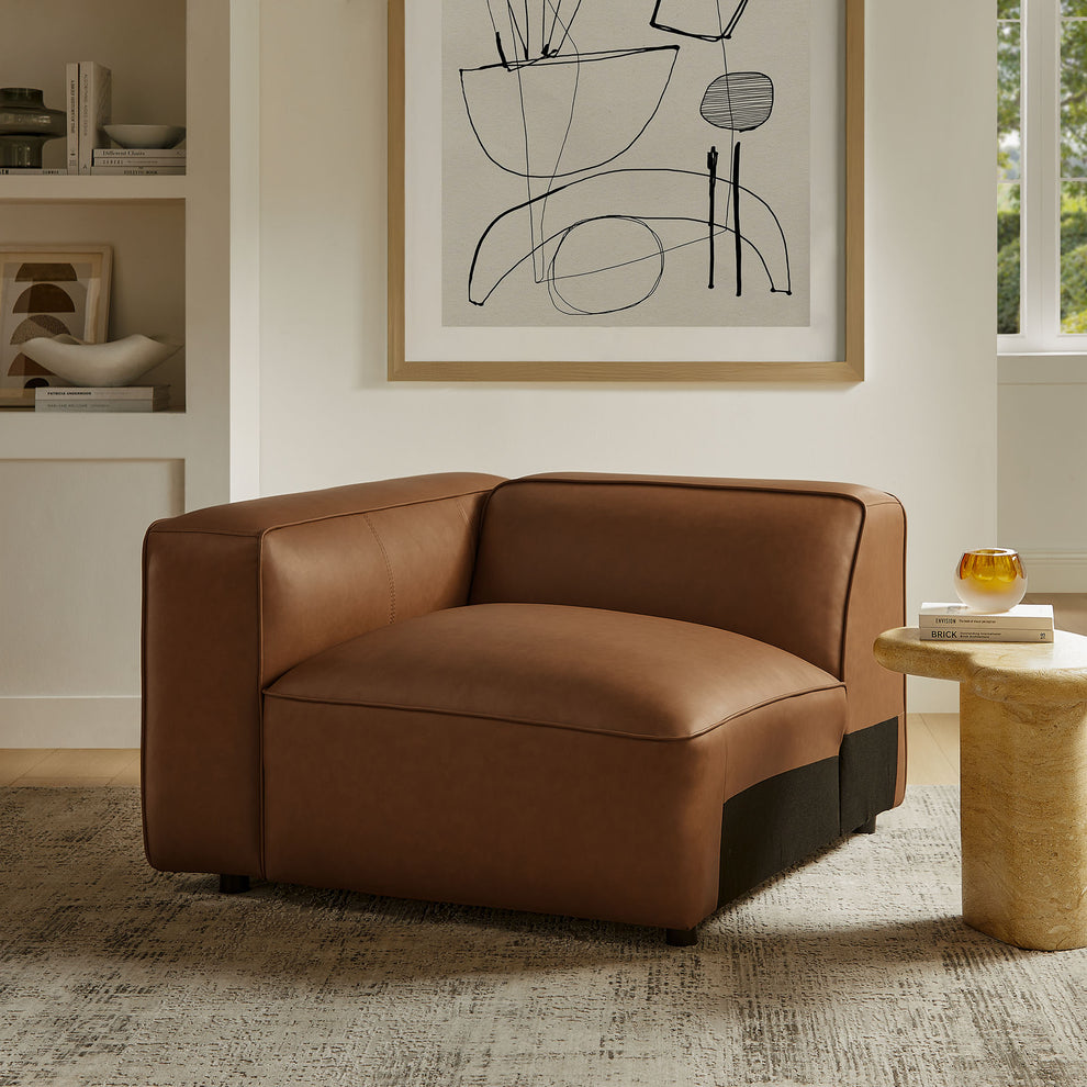 Auren Upholstered Vegan Leather Modular Left Armchair by Modway | Armchairs | Modishstore - 18