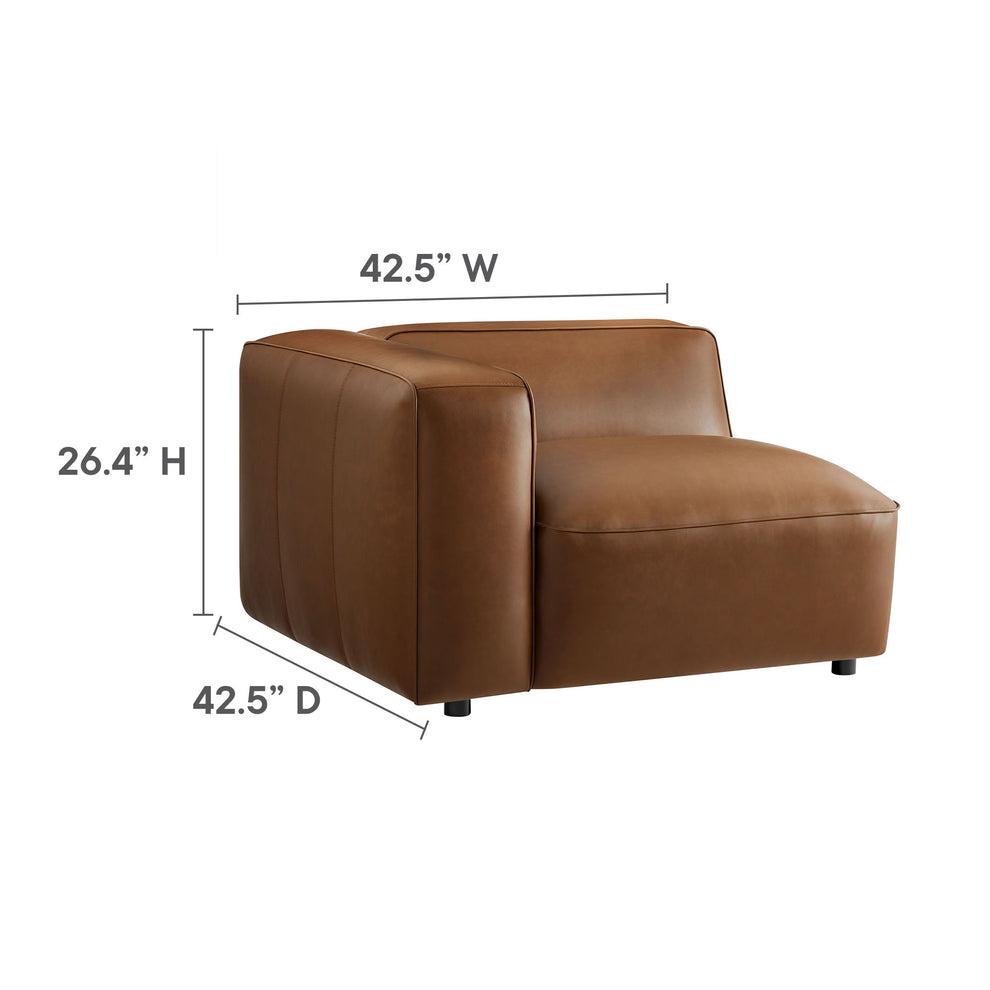 Auren Upholstered Vegan Leather Modular Left Armchair by Modway | Armchairs | Modishstore - 20