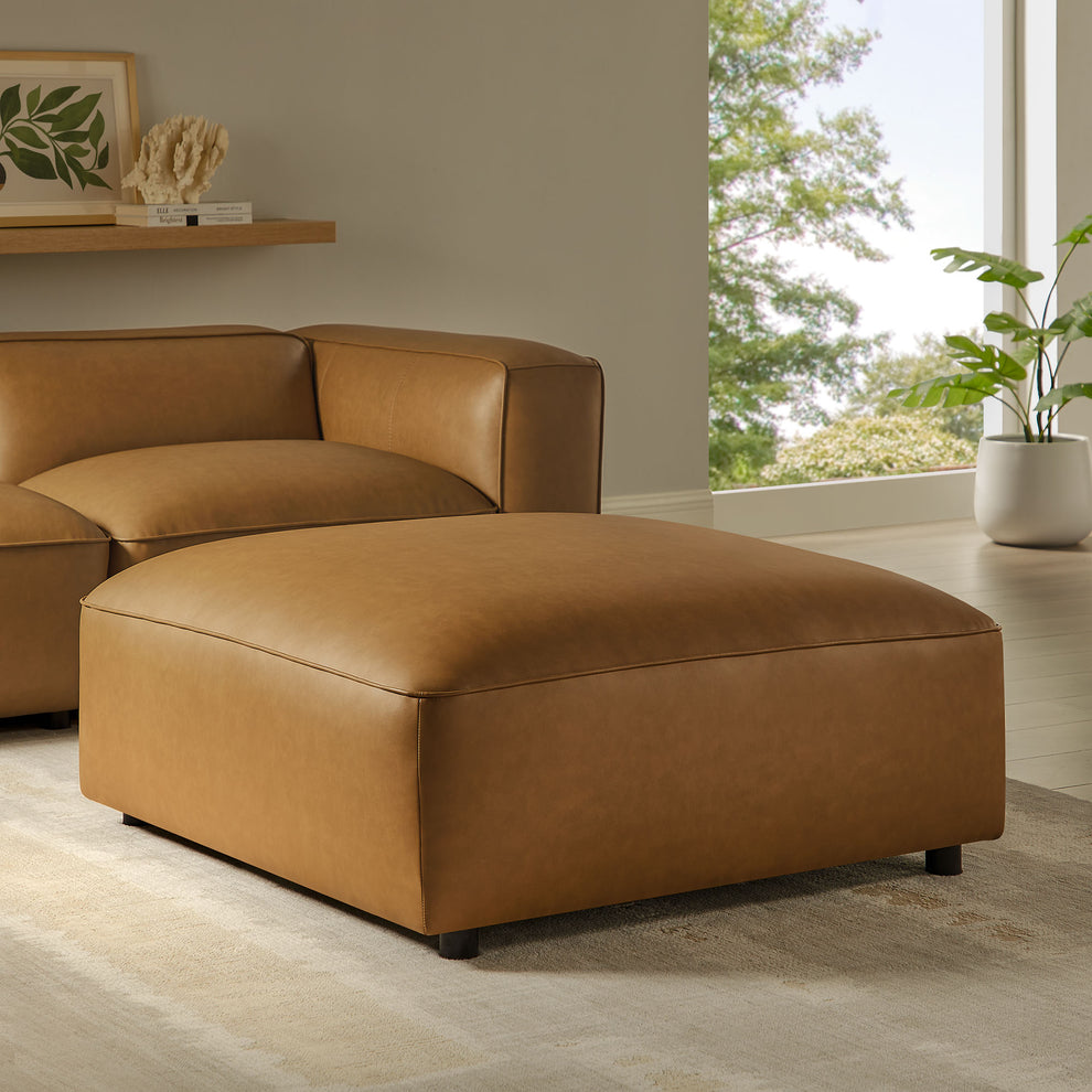 Auren Upholstered Vegan Leather Ottoman by Modway | Ottomans | Modishstore - 1