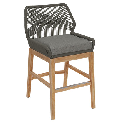 Wellspring Outdoor Patio Teak and Rope Counter Stool by Modway | Counter Stools | Modishstore - 10