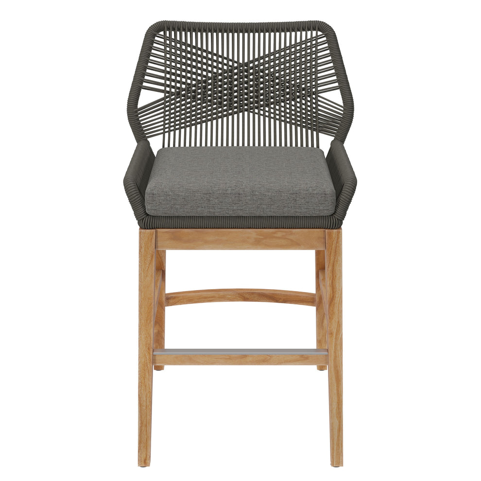 Wellspring Outdoor Patio Teak and Rope Counter Stool by Modway | Counter Stools | Modishstore - 13