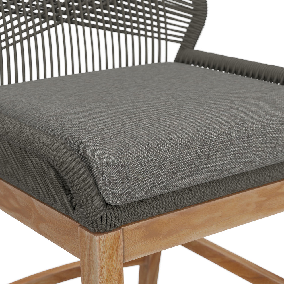 Wellspring Outdoor Patio Teak and Rope Counter Stool by Modway | Counter Stools | Modishstore - 14