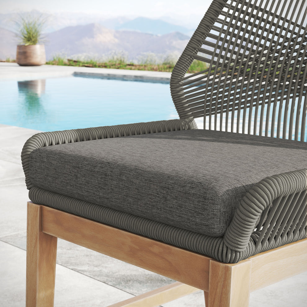Wellspring Outdoor Patio Teak and Rope Counter Stool by Modway | Counter Stools | Modishstore - 15