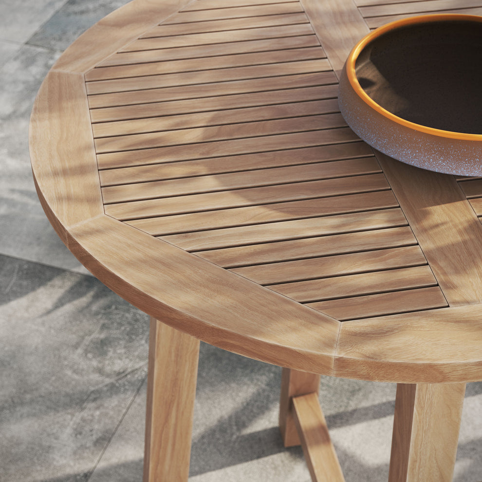 Wellspring 36" Outdoor Patio Teak Wood Bar Table by Modway | Bar Tables | Modishstore - 5