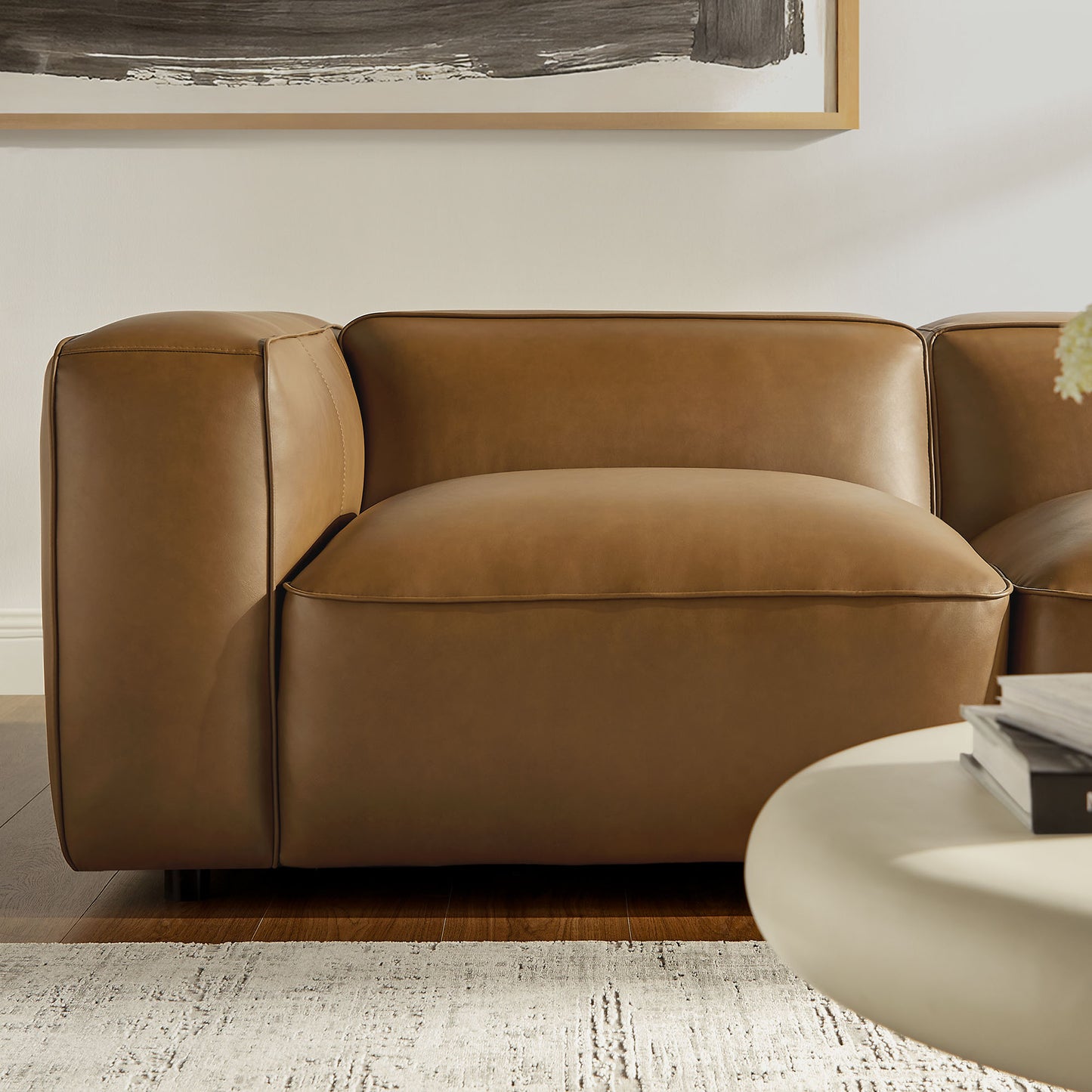 Auren 5-Piece Upholstered Vegan Leather Modular L-Shaped Sofa by Modway | Sofa Set | Modishstore - 4