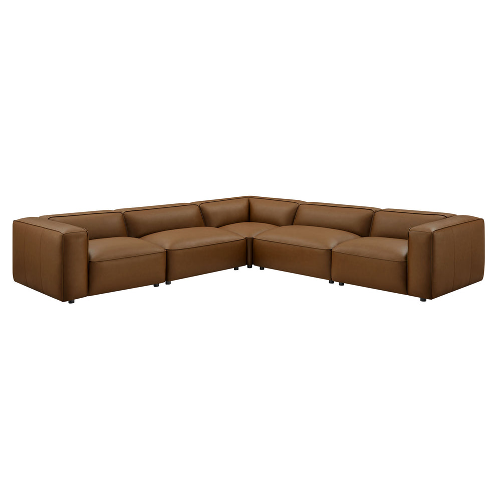 Auren 5-Piece Upholstered Vegan Leather Modular L-Shaped Sofa by Modway | Sofa Set | Modishstore - 10