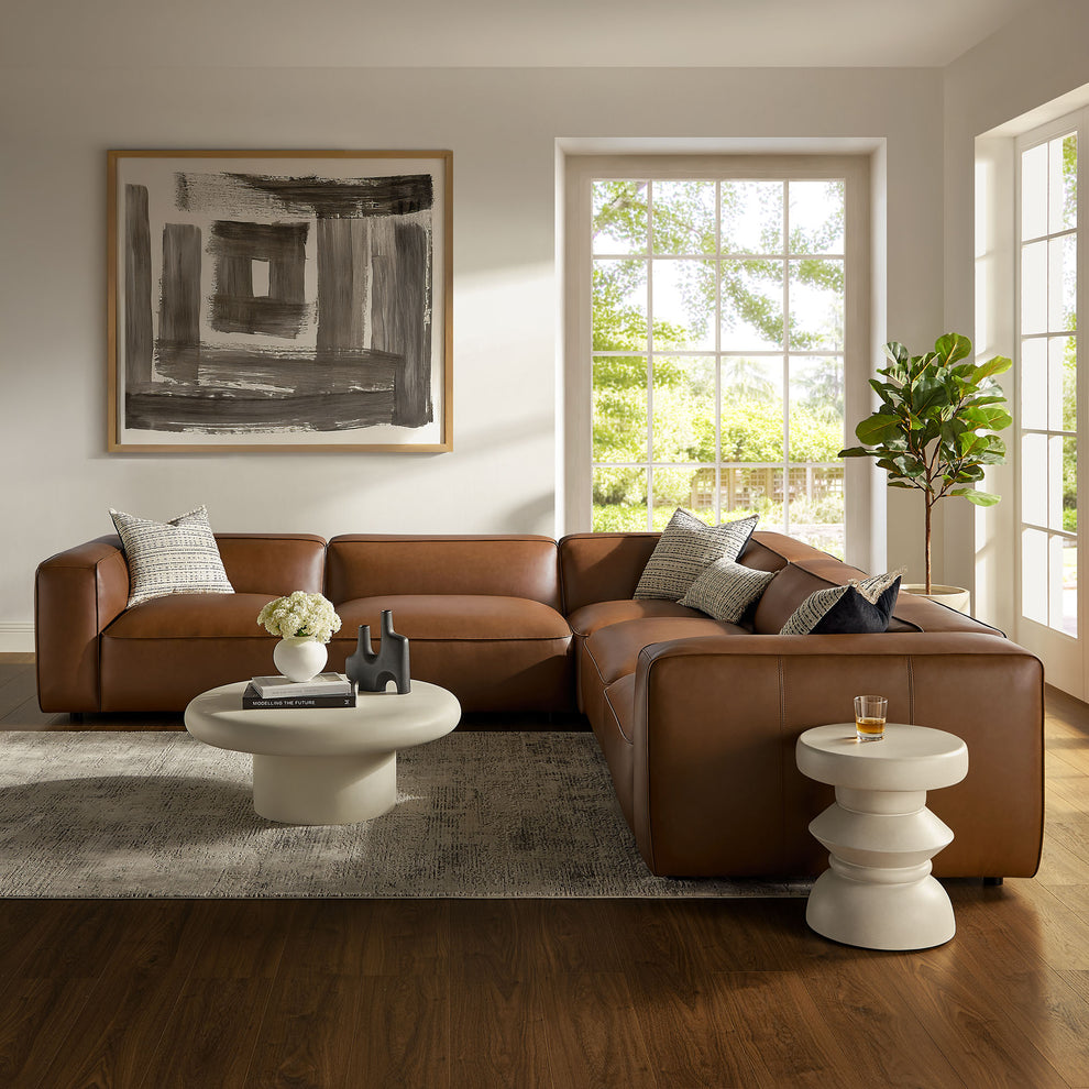 Auren 5-Piece Upholstered Vegan Leather Modular L-Shaped Sofa by Modway | Sofa Set | Modishstore - 13