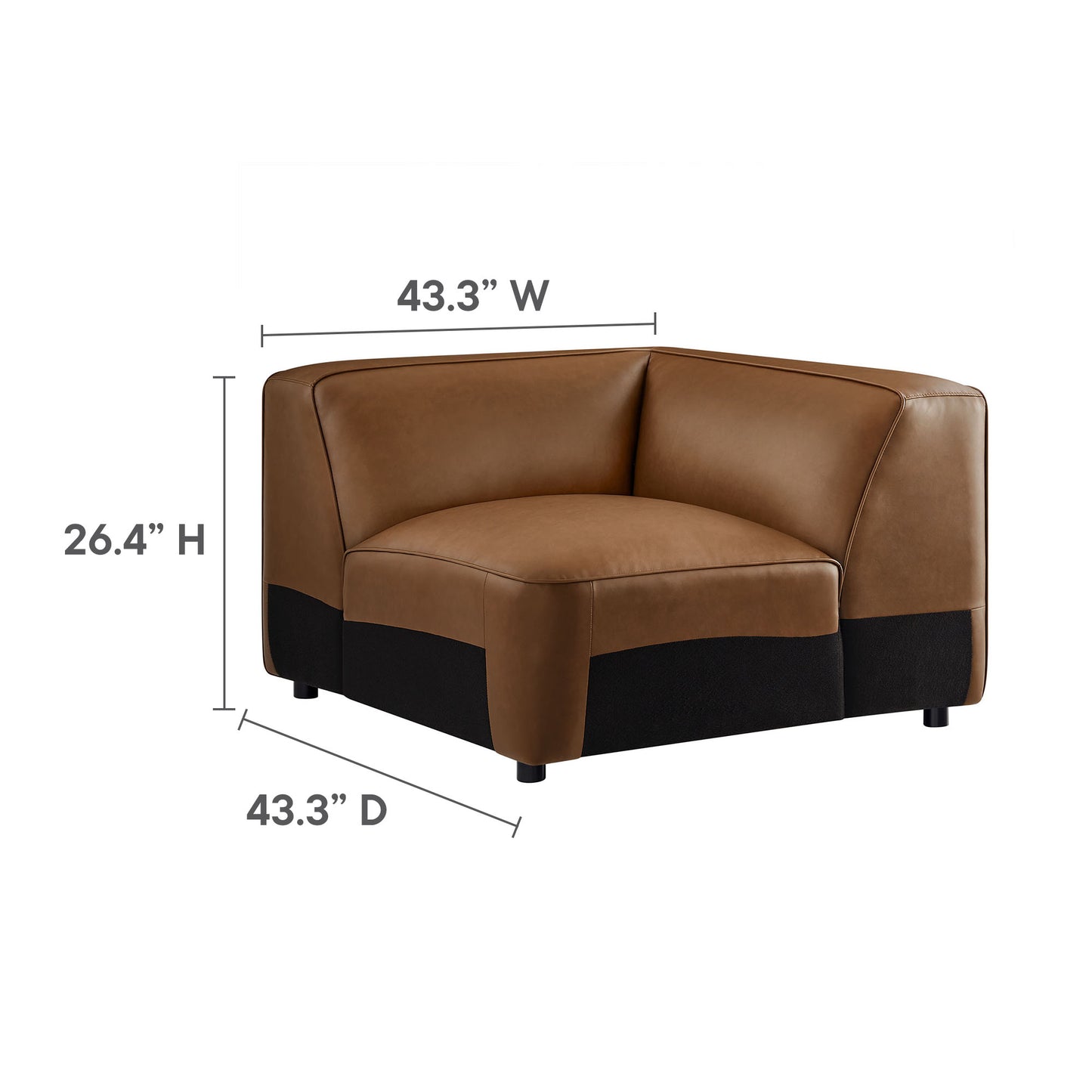 Auren 5-Piece Upholstered Vegan Leather Modular L-Shaped Sofa by Modway | Sofa Set | Modishstore - 17