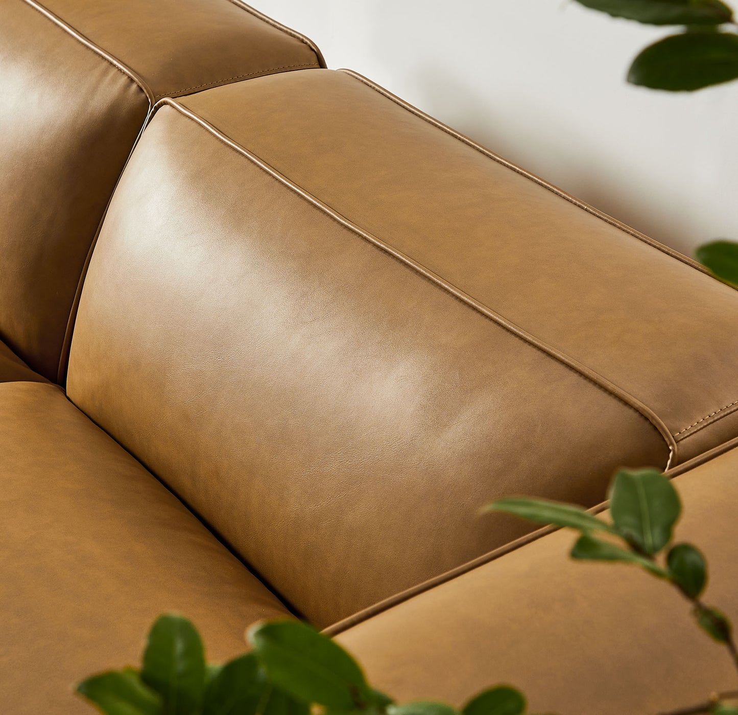 Auren 3-Piece Upholstered Vegan Leather Modular Loveseat with Ottoman by Modway | Sofa Set | Modishstore - 4