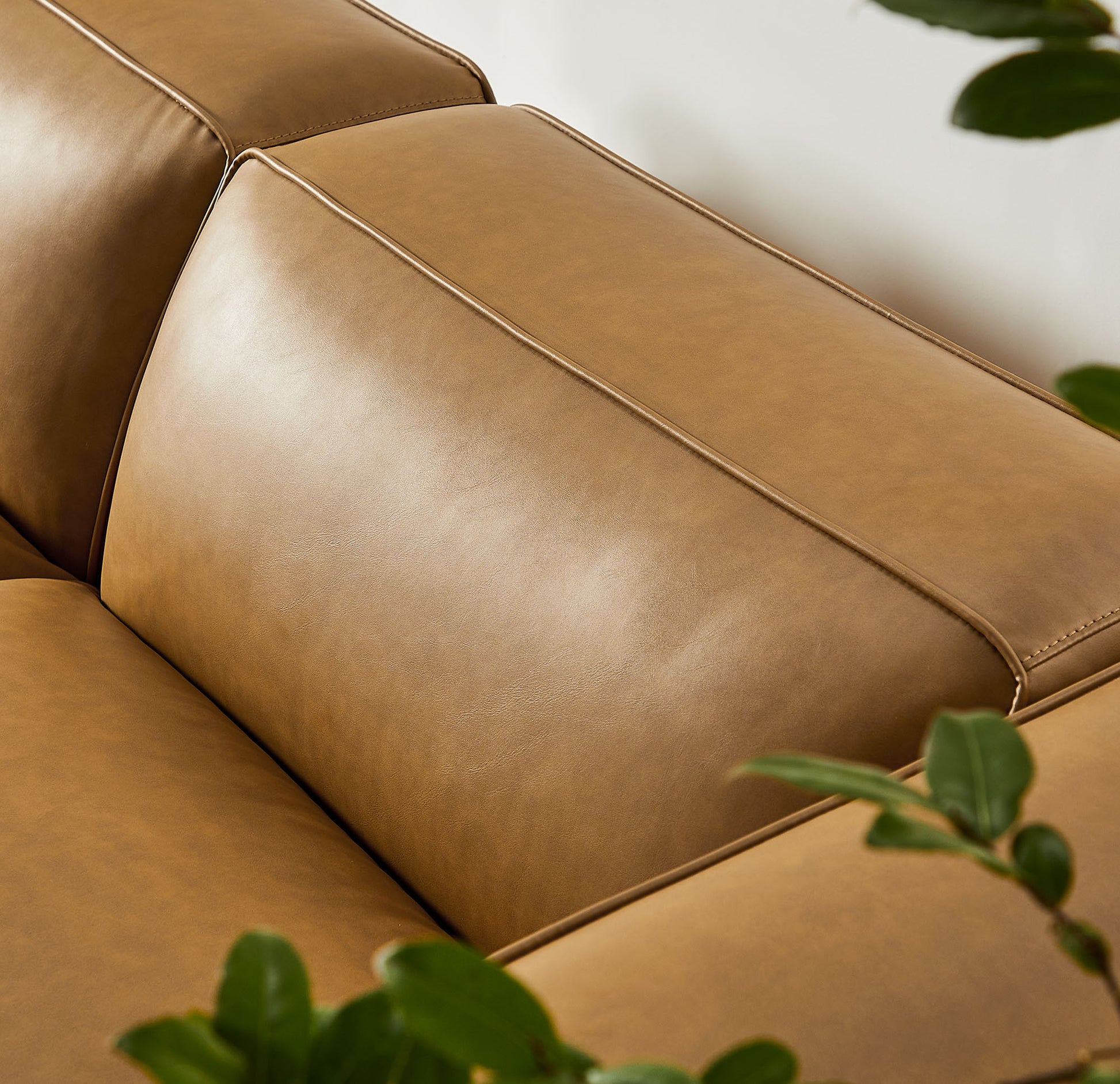 Auren 3-Piece Upholstered Vegan Leather Modular Loveseat with Ottoman by Modway | Sofa Set | Modishstore - 4