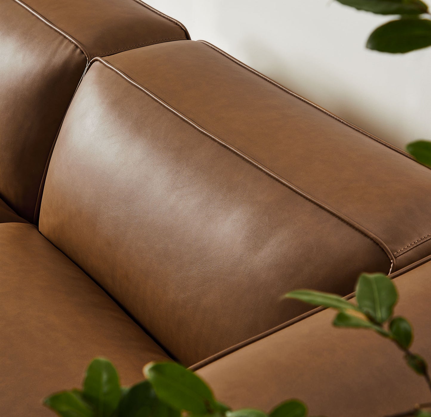 Auren 3-Piece Upholstered Vegan Leather Modular Loveseat with Ottoman by Modway | Sofa Set | Modishstore - 11