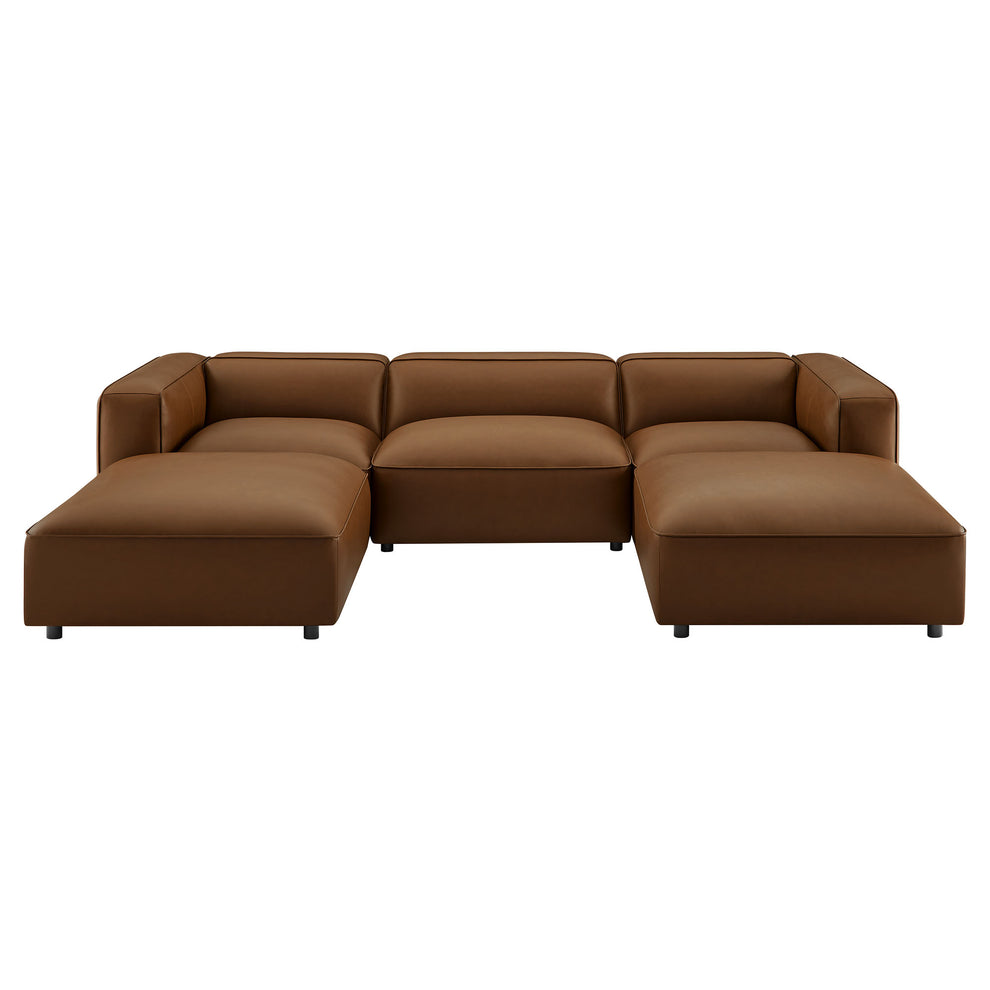 Auren 5-Piece Upholstered Vegan Leather Modular U-Shaped Sofa by Modway | Sofa Set | Modishstore - 10