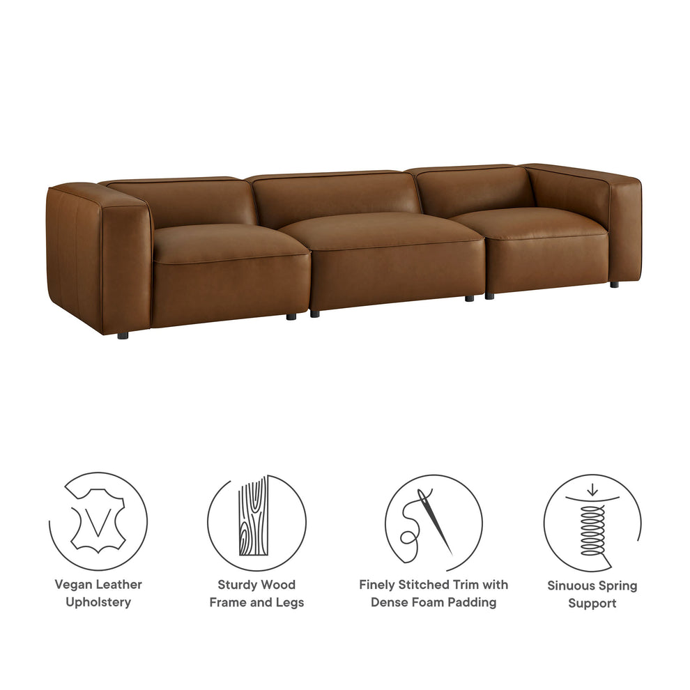 Auren 3-Piece Upholstered Vegan Leather Modular Sofa by Modway | Sofa Set | Modishstore - 13