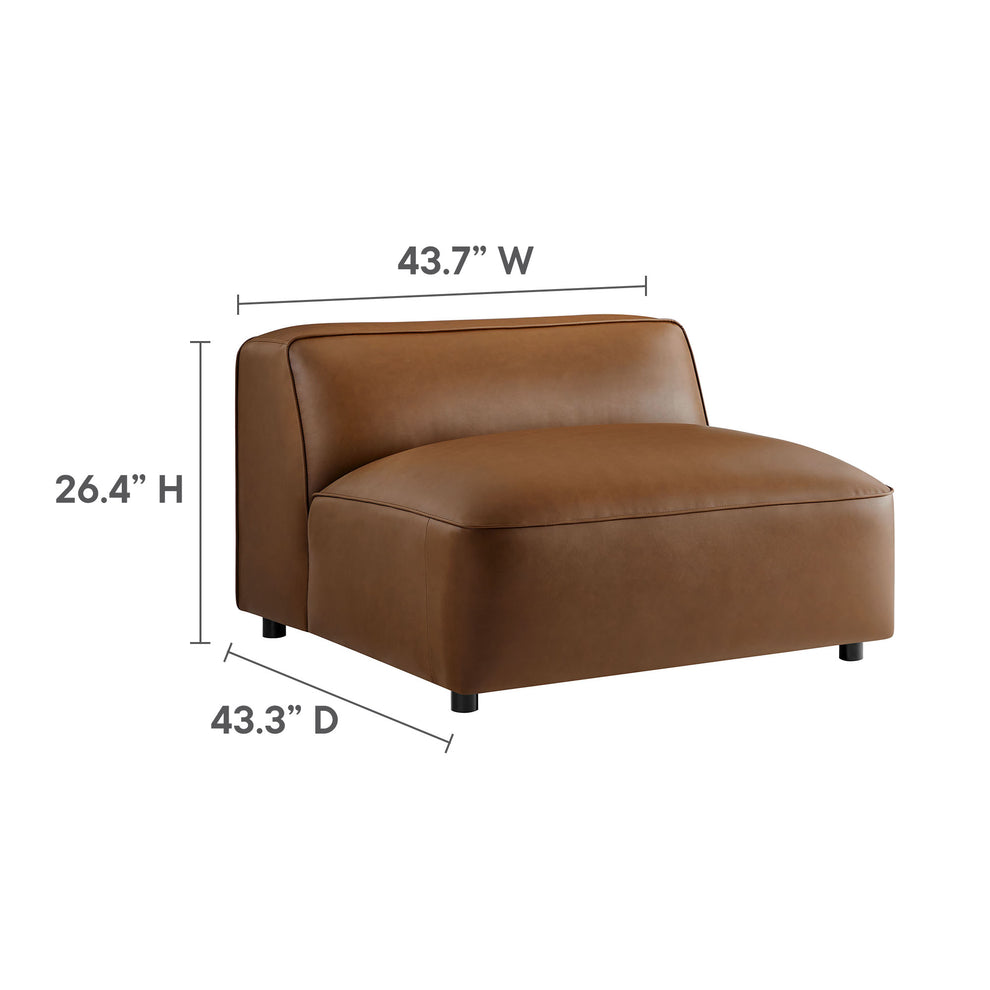 Auren 5-Piece Upholstered Armless L-Shaped Vegan Leather Modular Sofa by Modway | Sofa Set | Modishstore - 13