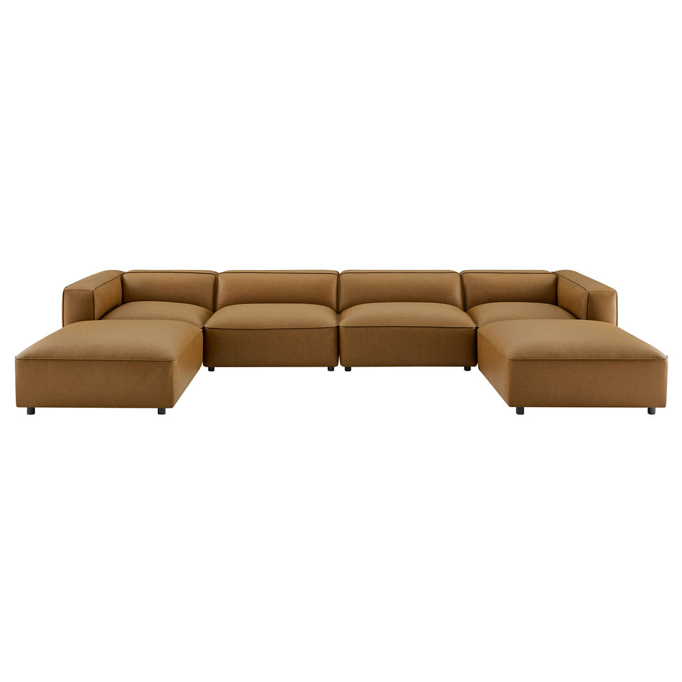 Auren 6-Piece Upholstered Vegan Leather Modular Sofa by Modway | Sofa Set | Modishstore - 2