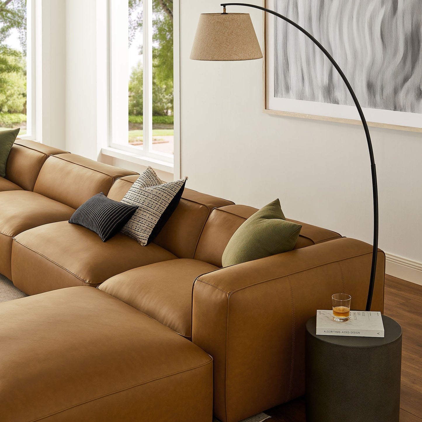 Auren 6-Piece Upholstered Vegan Leather Modular Sofa by Modway | Sofa Set | Modishstore - 4