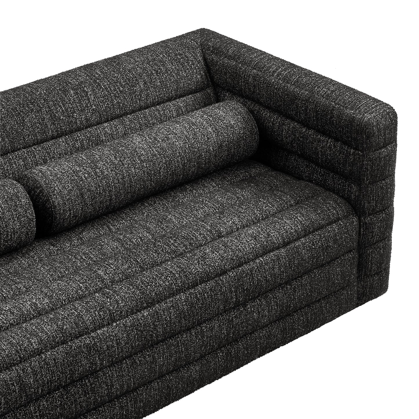 Relle Channel Tufted Boucle Upholstered Sofa by Modway | Sofas | Modishstore - 6