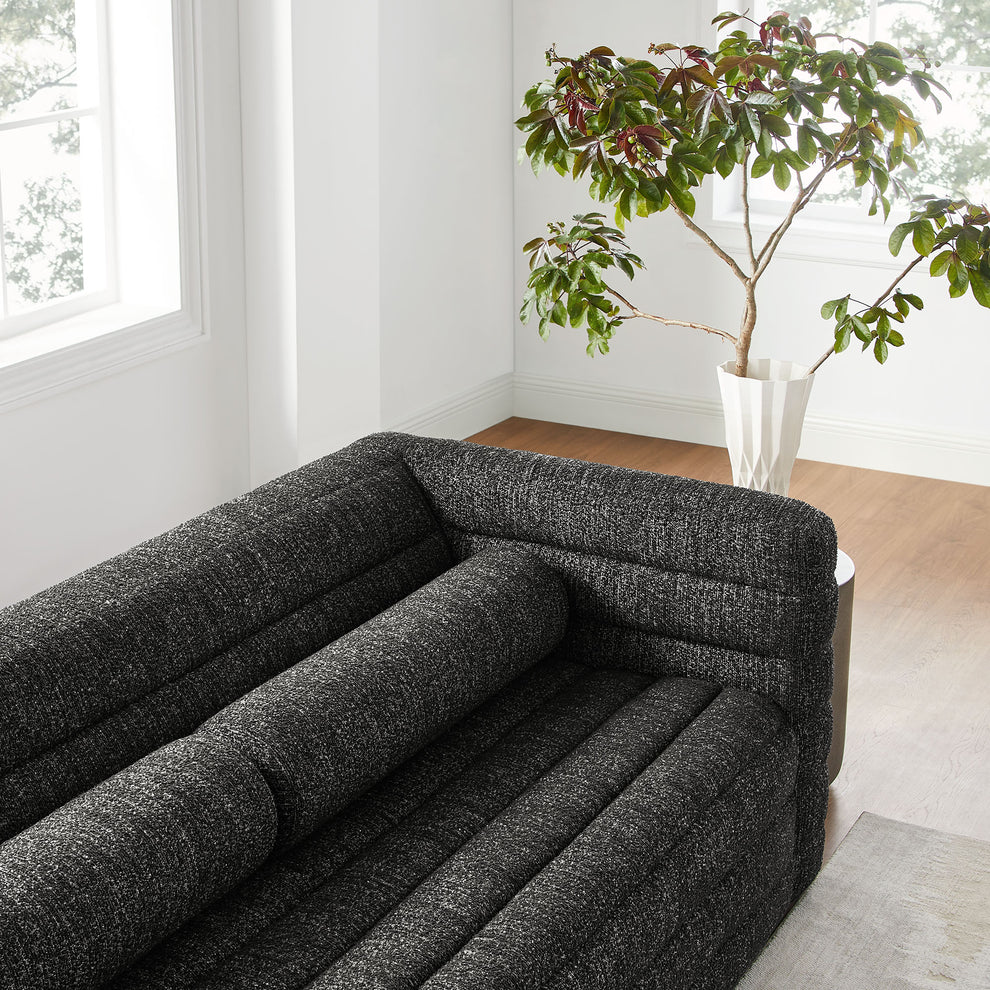 Relle Channel Tufted Boucle Upholstered Sofa by Modway | Sofas | Modishstore - 7