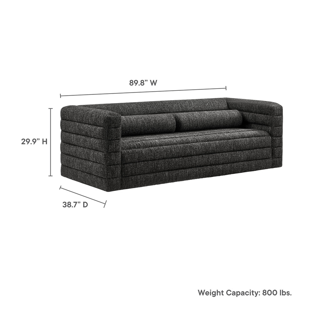 Relle Channel Tufted Boucle Upholstered Sofa by Modway | Sofas | Modishstore - 9