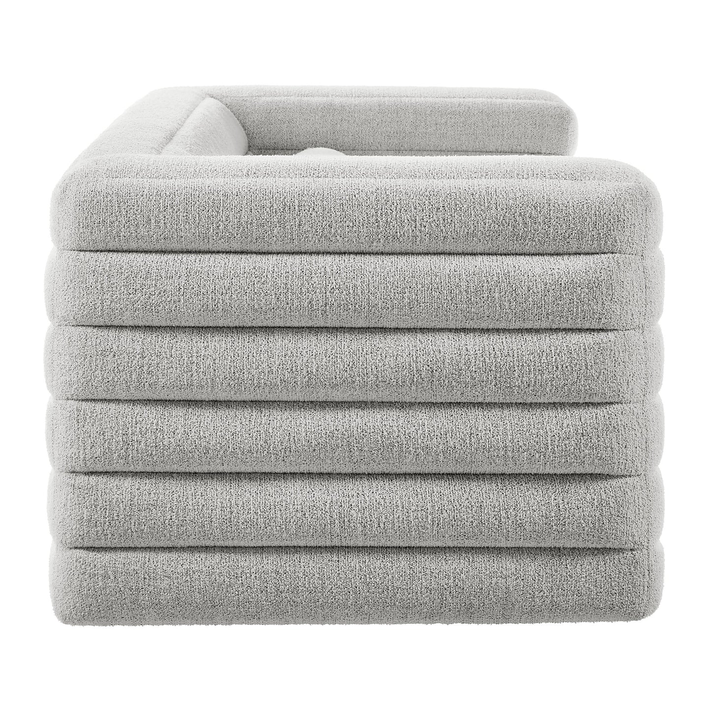 Relle Channel Tufted Boucle Upholstered Sofa by Modway | Sofas | Modishstore - 11