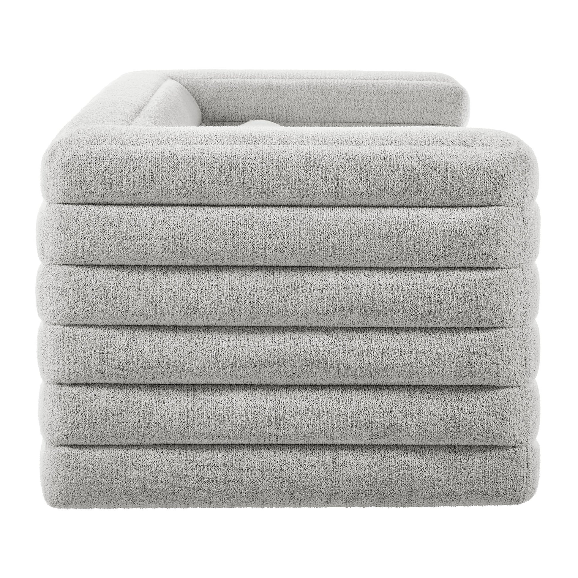 Relle Channel Tufted Boucle Upholstered Sofa by Modway | Sofas | Modishstore - 11