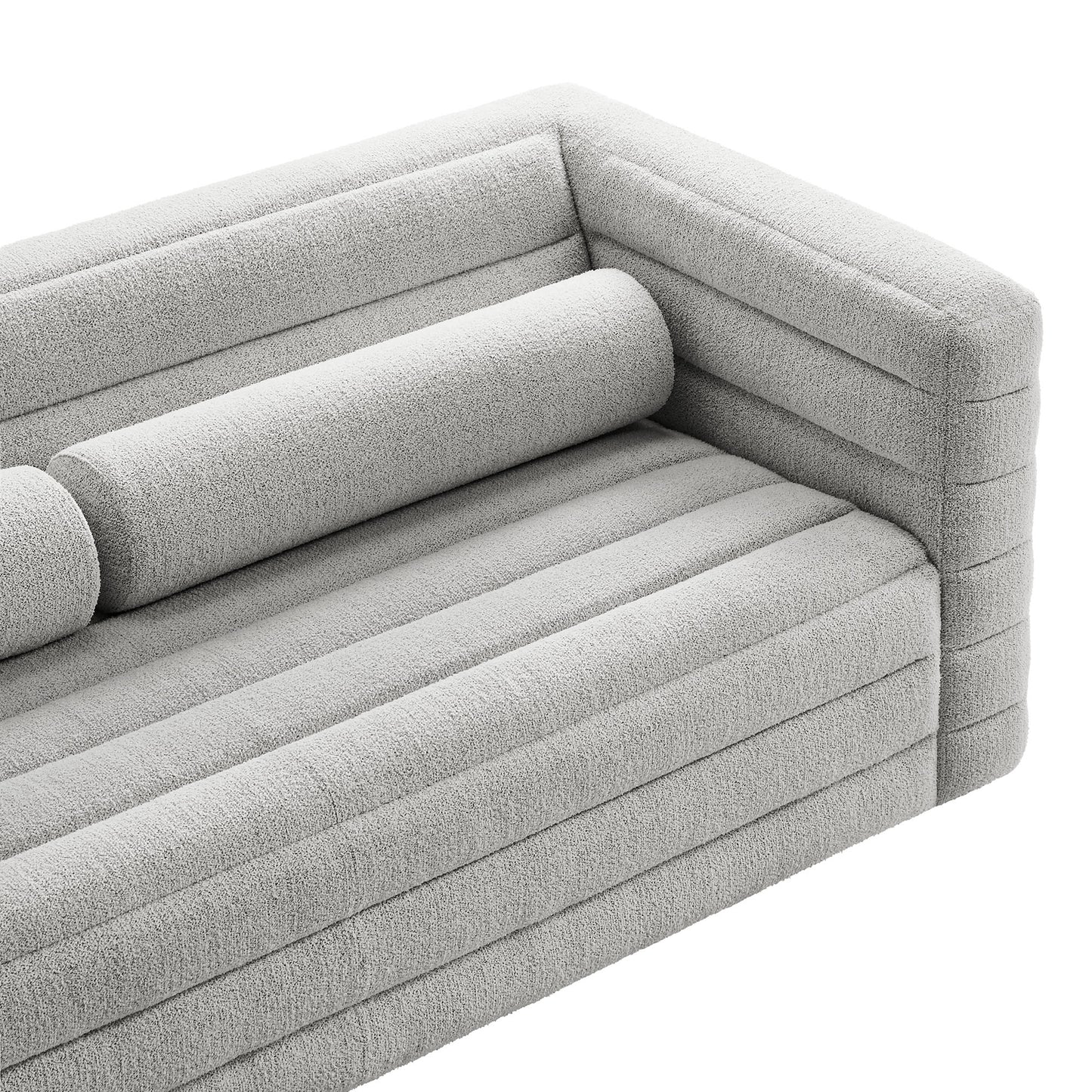 Relle Channel Tufted Boucle Upholstered Sofa by Modway | Sofas | Modishstore - 14