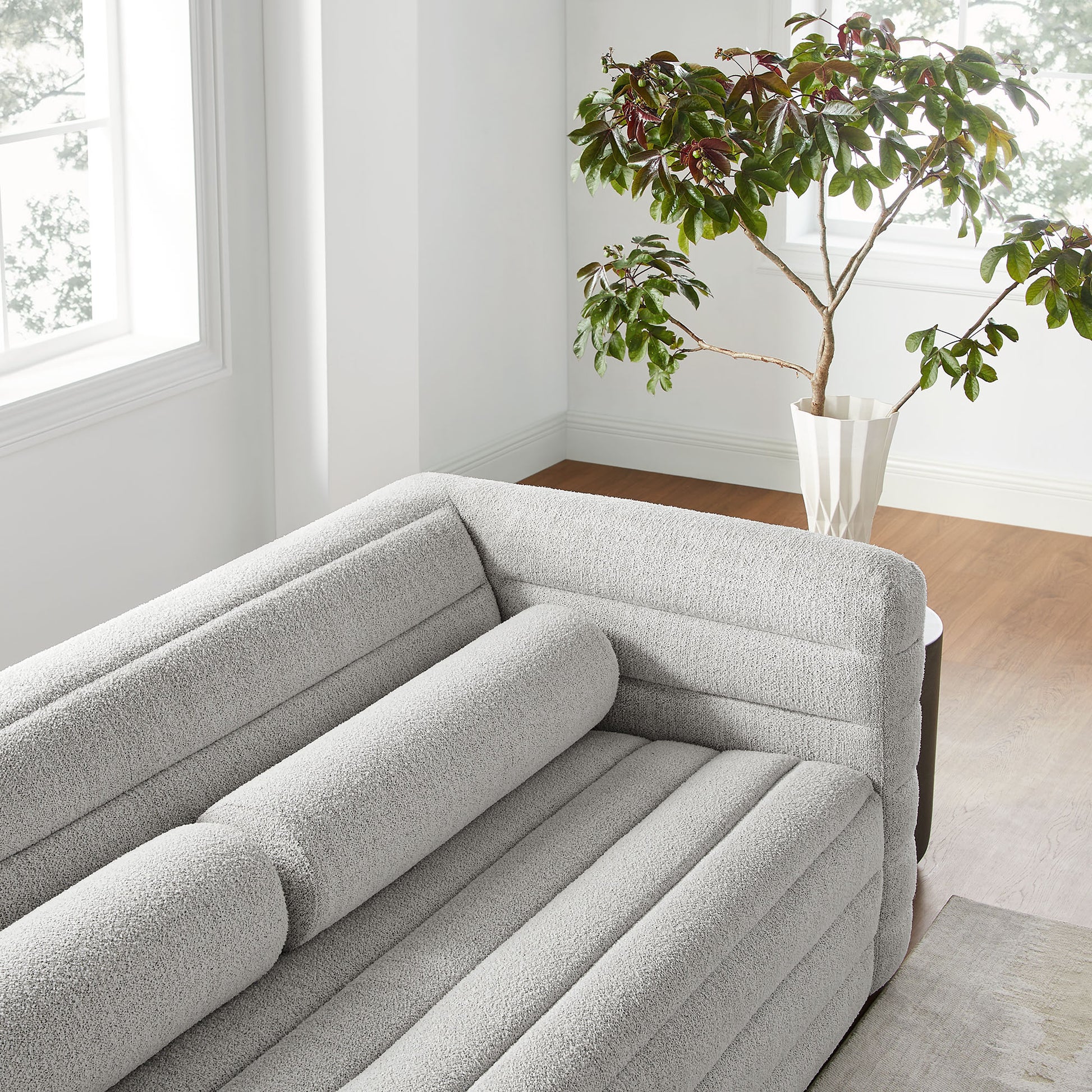 Relle Channel Tufted Boucle Upholstered Sofa by Modway | Sofas | Modishstore - 15