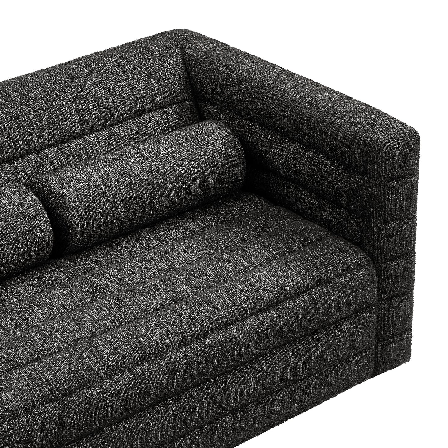 Relle Channel Tufted Boucle Upholstered Loveseat by Modway | Loveseats | Modishstore - 6