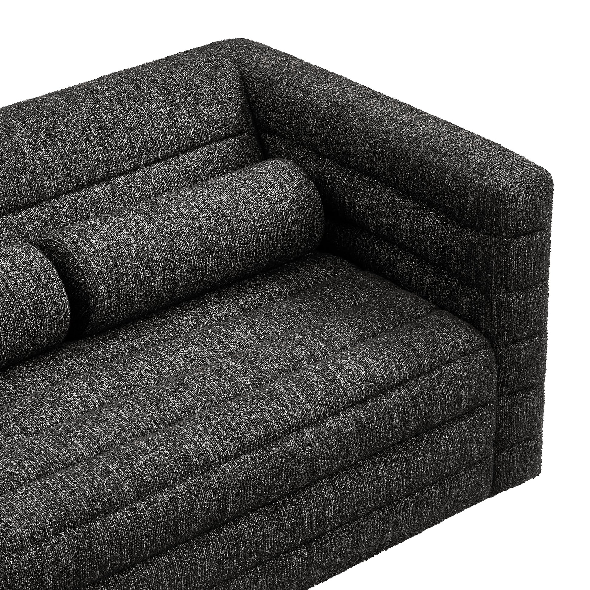 Relle Channel Tufted Boucle Upholstered Loveseat by Modway | Loveseats | Modishstore - 6