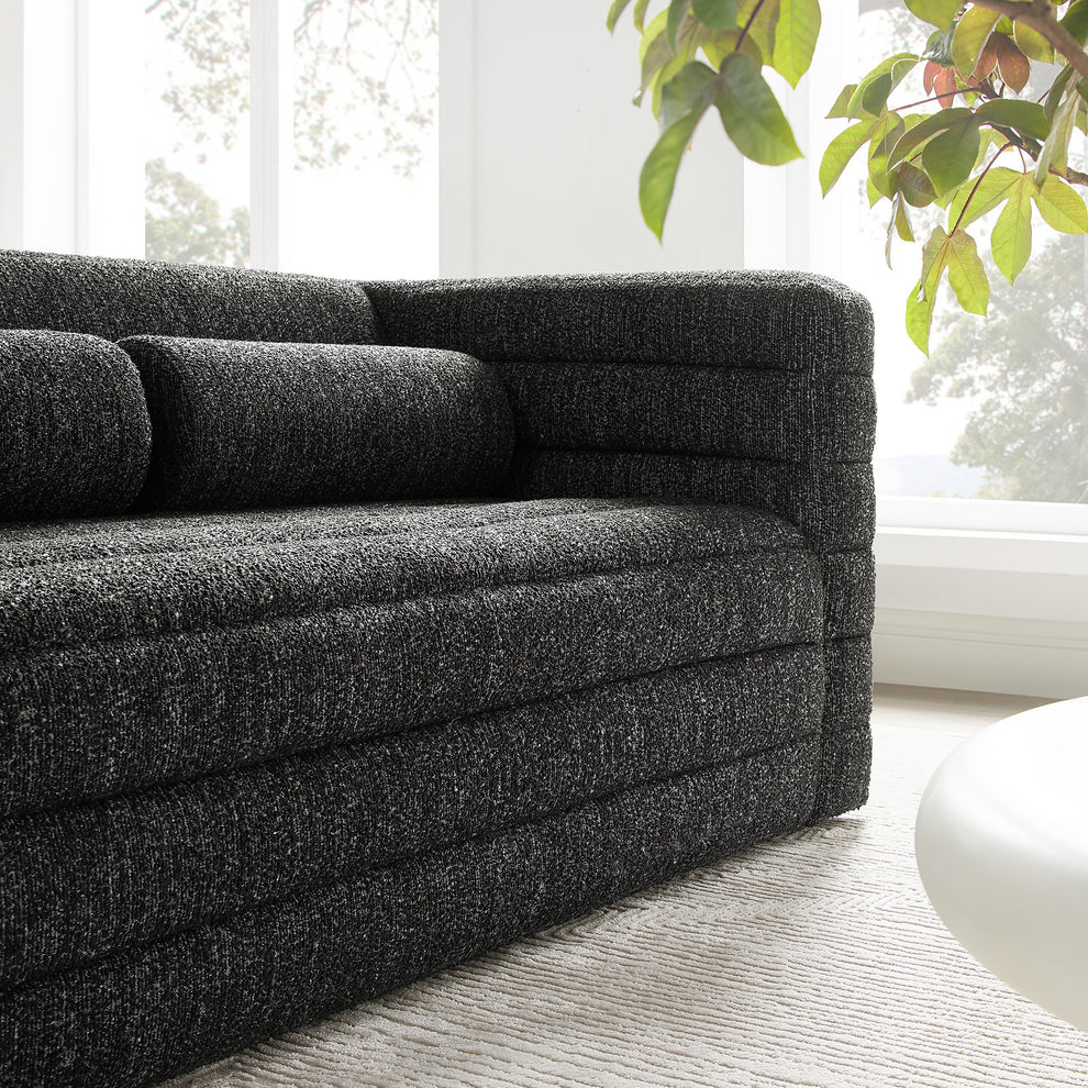 Relle Channel Tufted Boucle Upholstered Loveseat by Modway | Loveseats | Modishstore - 7