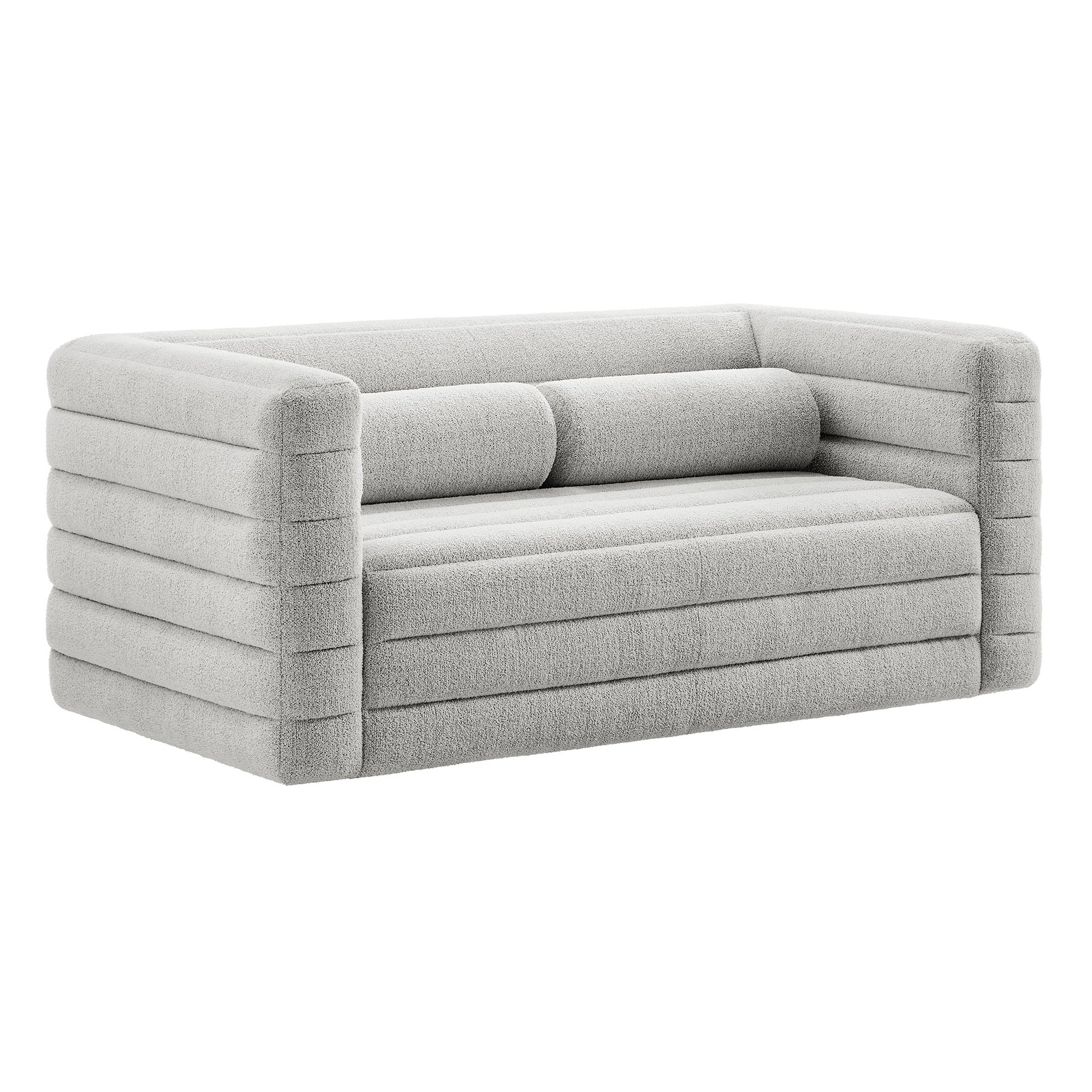 Relle Channel Tufted Boucle Upholstered Loveseat by Modway | Loveseats | Modishstore - 10