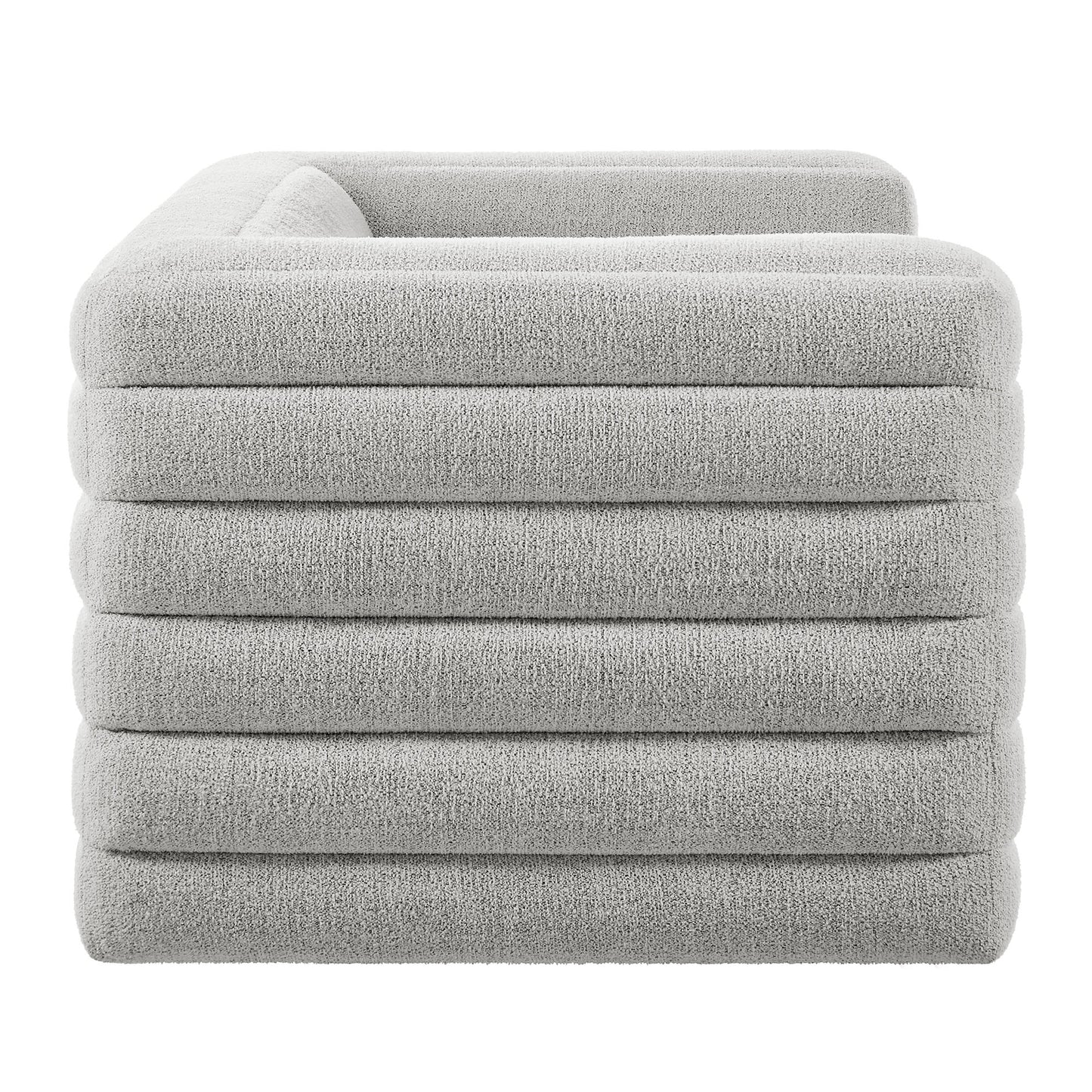 Relle Channel Tufted Boucle Upholstered Loveseat by Modway | Loveseats | Modishstore - 11