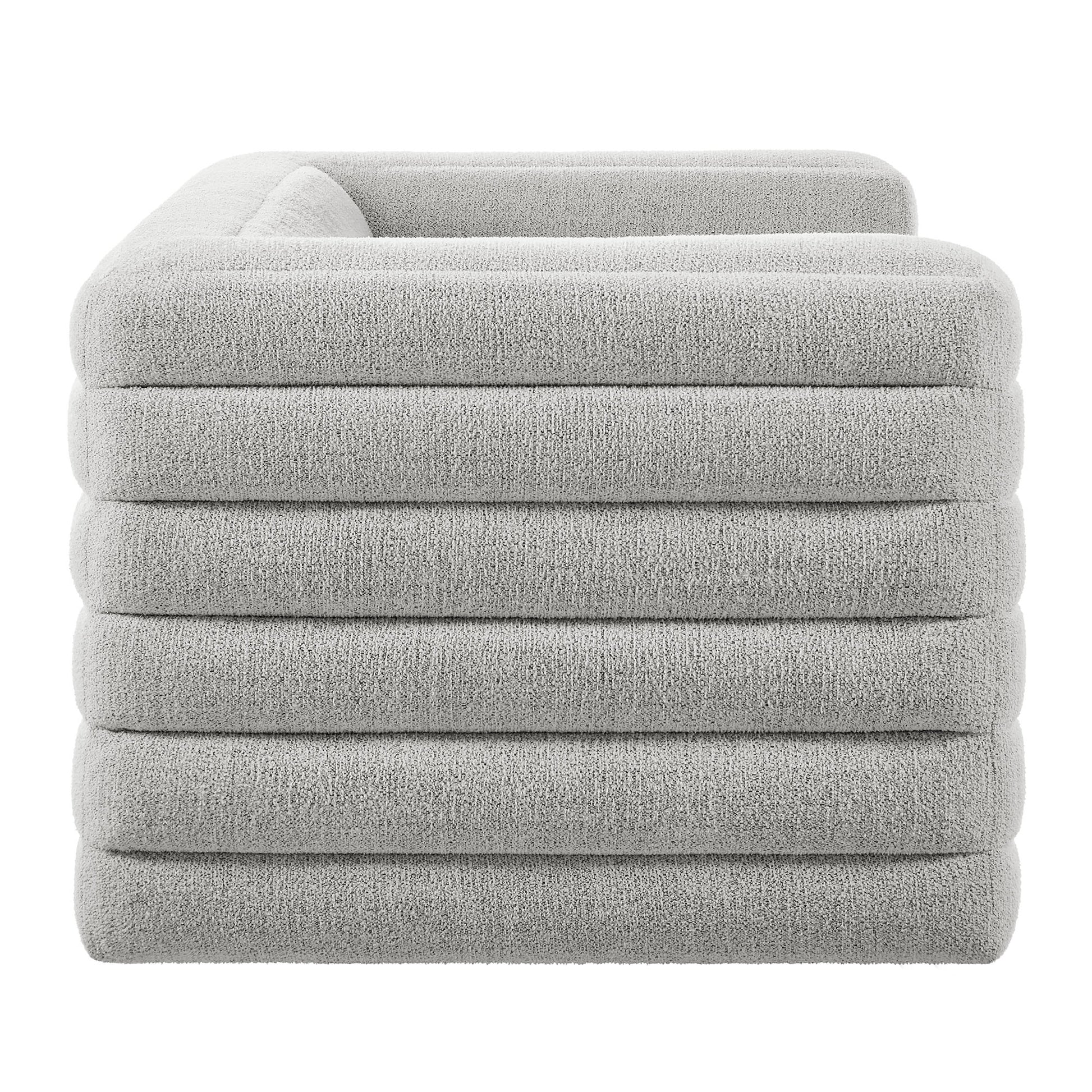 Relle Channel Tufted Boucle Upholstered Loveseat by Modway | Loveseats | Modishstore - 11