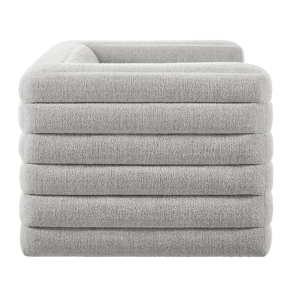 Relle Channel Tufted Boucle Upholstered Loveseat by Modway | Loveseats | Modishstore - 11