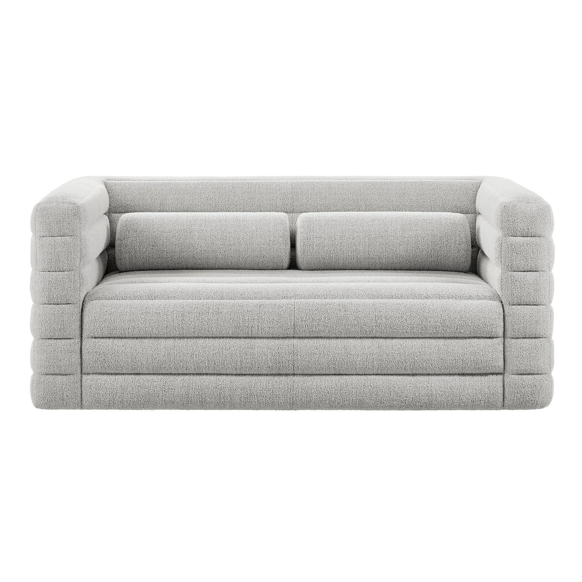 Relle Channel Tufted Boucle Upholstered Loveseat by Modway | Loveseats | Modishstore - 13